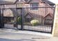 Home Garden Automatic Driveway Gates Pedestrian Swing Gate with Steel Fence Design supplier